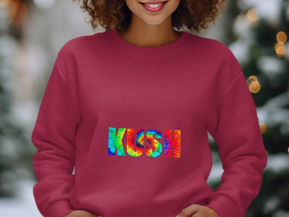Kush Tie Dye Text Stylish Graphics Hoodie - Design & Vybe