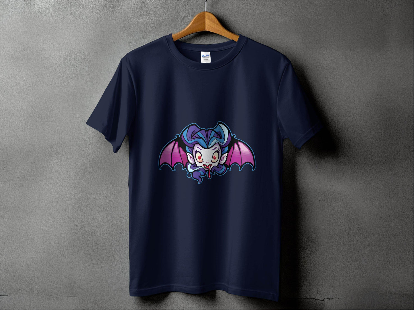 Cute Cartoon Vampire with Wings Graphic T-Shirt - Design & Vybe