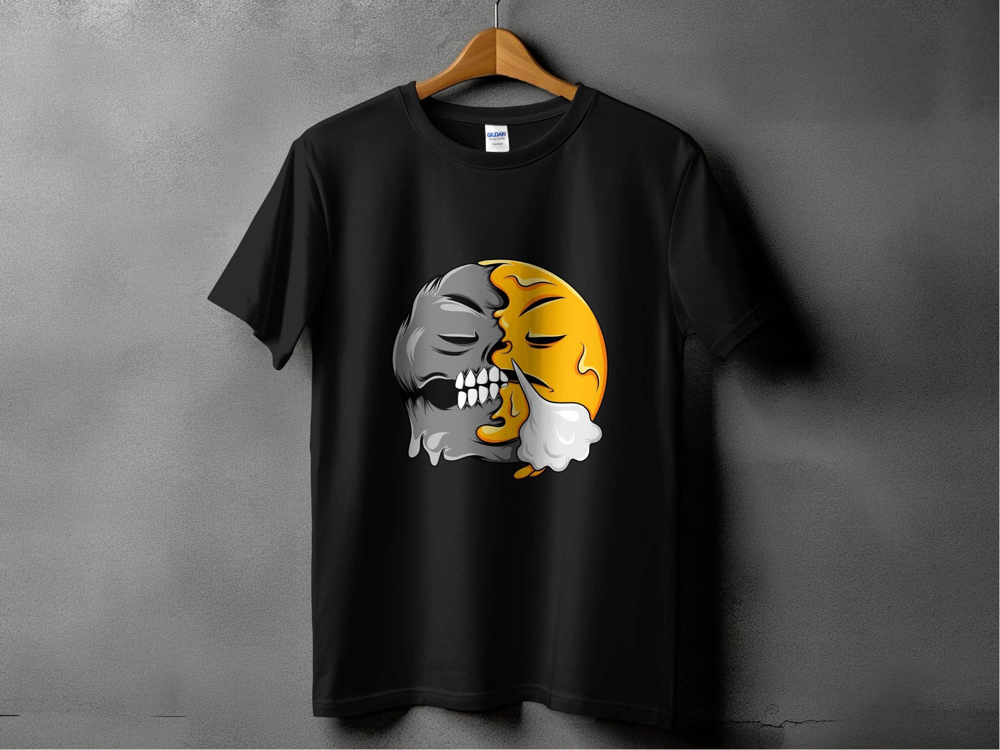 Duality of Nature Smiley Graphic Print T-Shirt - Design & Vybe