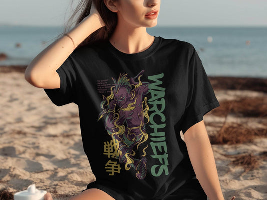 Warchiefs With Japanese Text Graphic Design T-Shirt - Design & Vybe