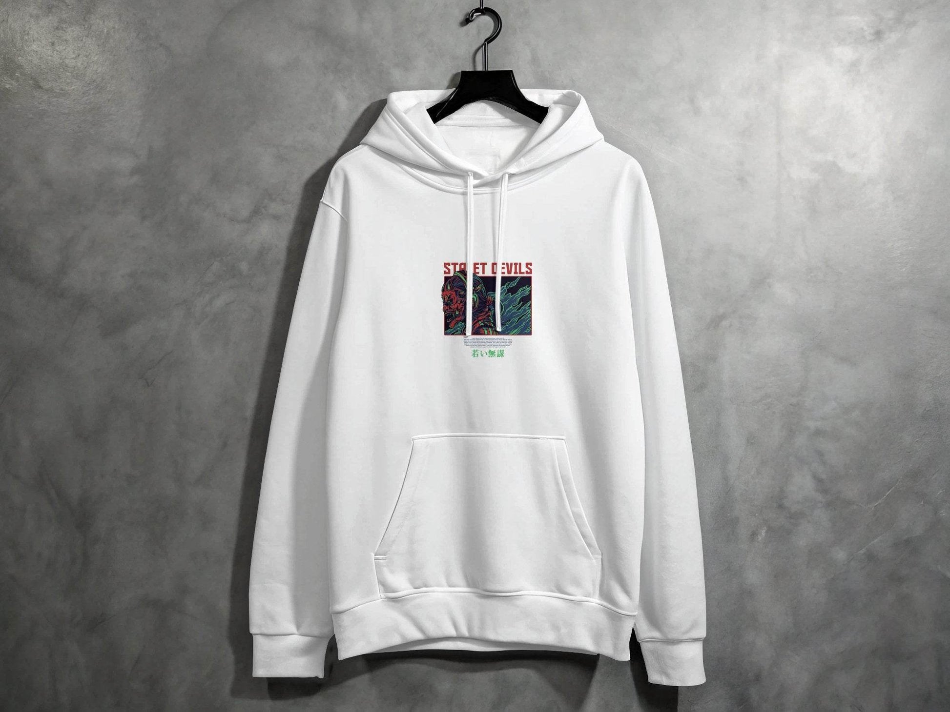 Street Devils Design Graphic Headphone Devil Art Hoodie - Design & Vybe