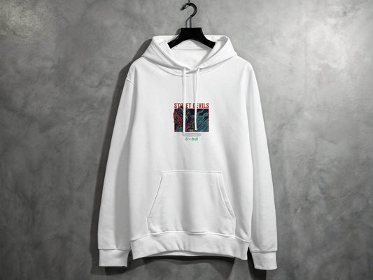 Street Devils Design Graphic Headphone Devil Art Hoodie - Design & Vybe