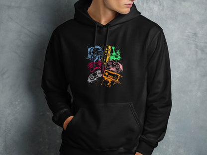 Gaming Console Joypad Colorful Style Design Artwork Hoodie - Design & Vybe