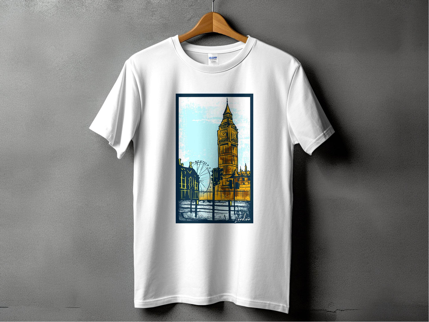 Iconic Big Ben and London Eye Graphic T-Shirt - Design & Vybe