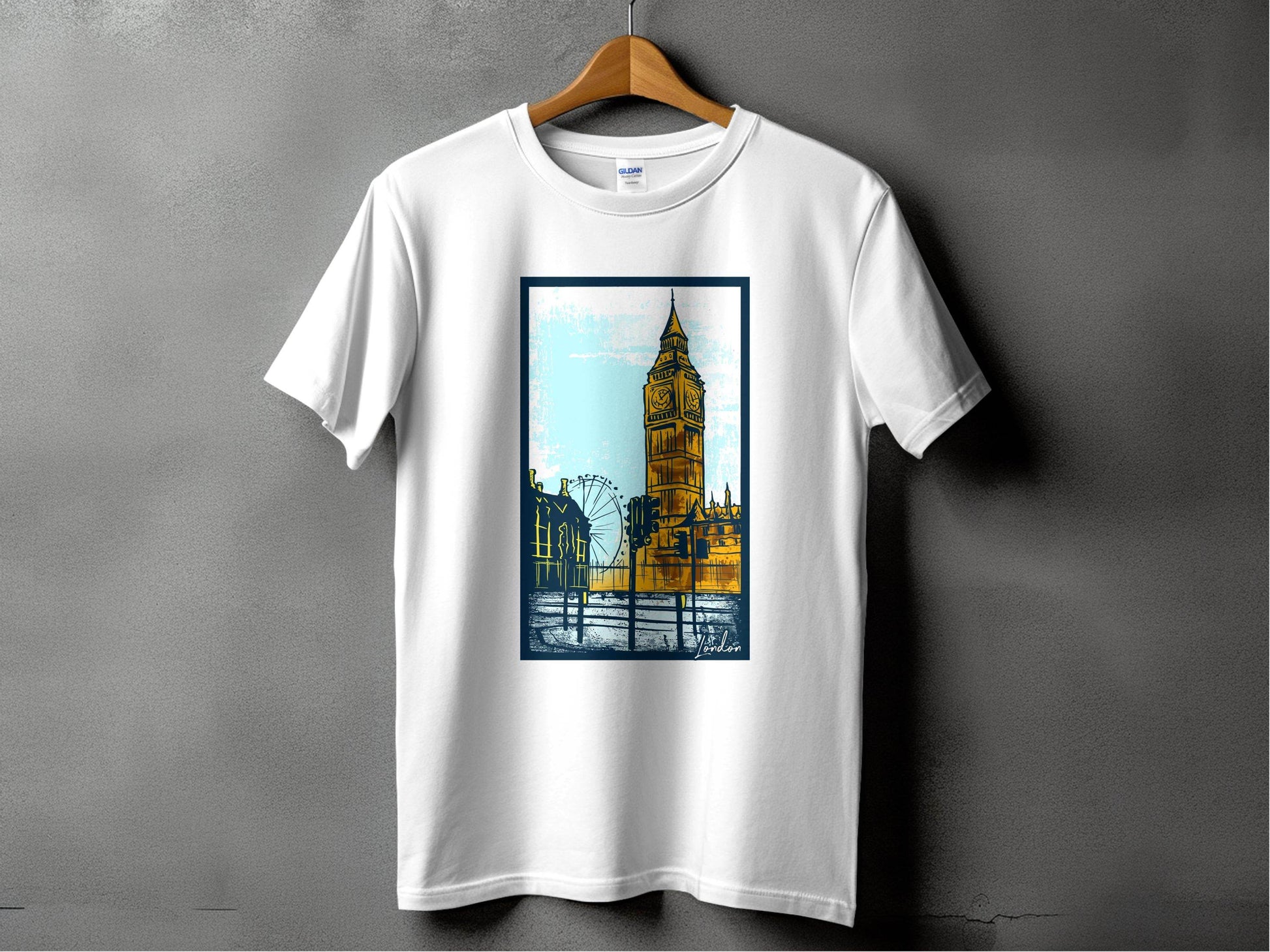 Iconic Big Ben and London Eye Graphic T-Shirt - Design & Vybe