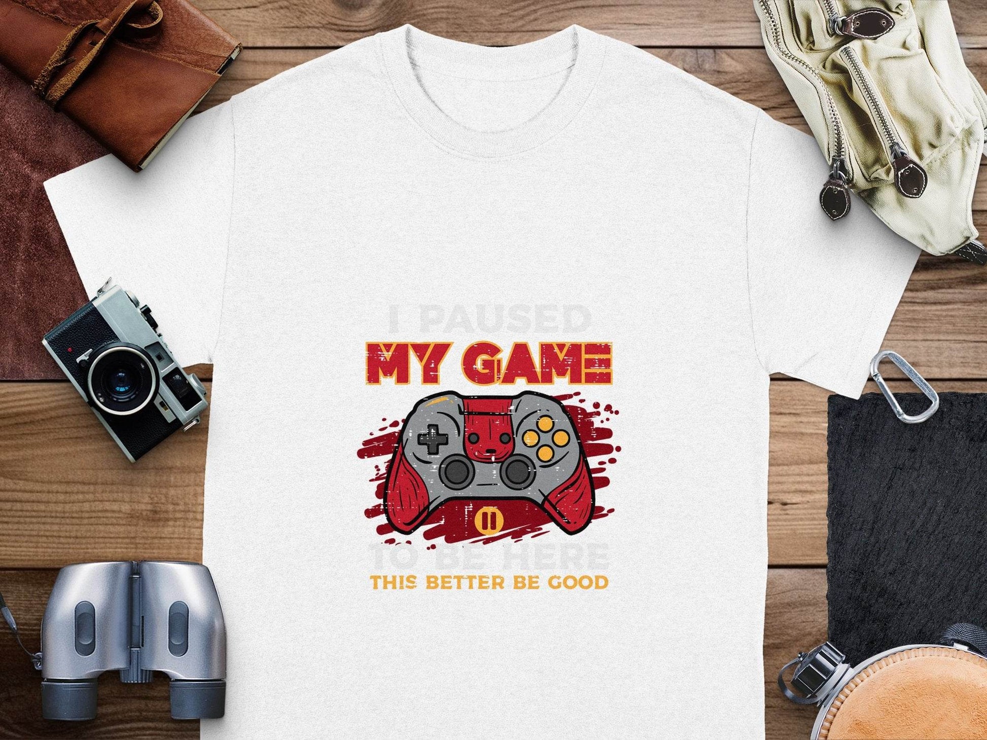 I Paused My Game To Be Here Gaming Controller T-Shirt - Design & Vybe