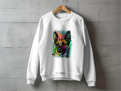 Vibrant German Shepherd Illustration Art Sweater - Design & Vybe