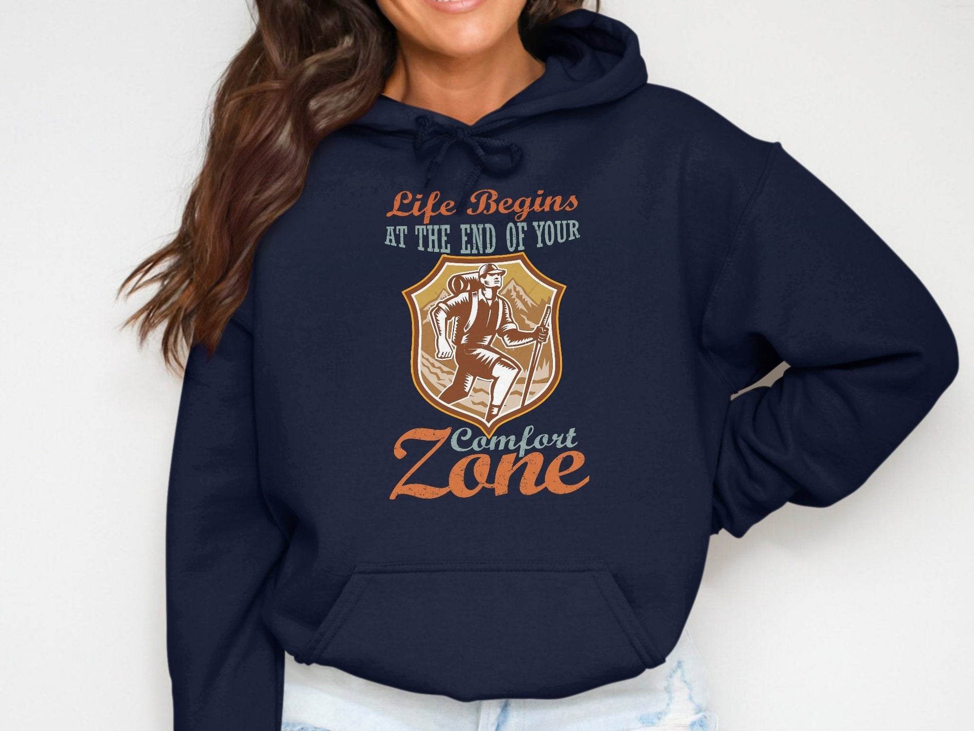 Life Begins At The End Of Your Comfort Zone Hoodie - Design & Vybe