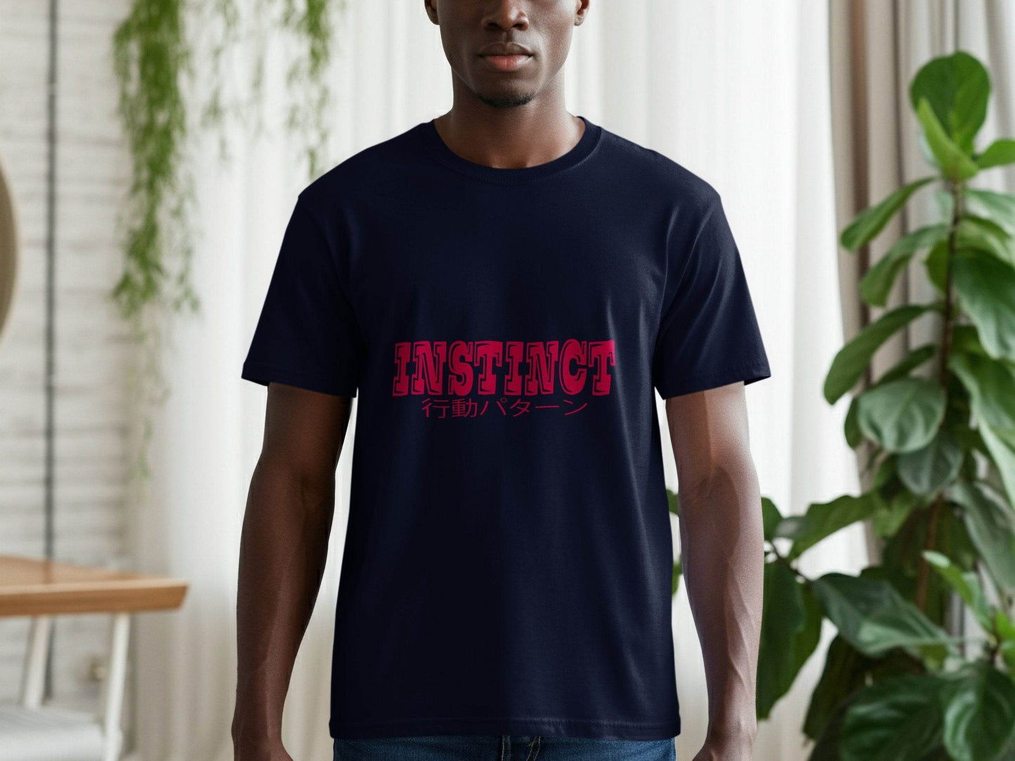 Instinct Japanese Version Text Graphic Design T-Shirt - Design & Vybe
