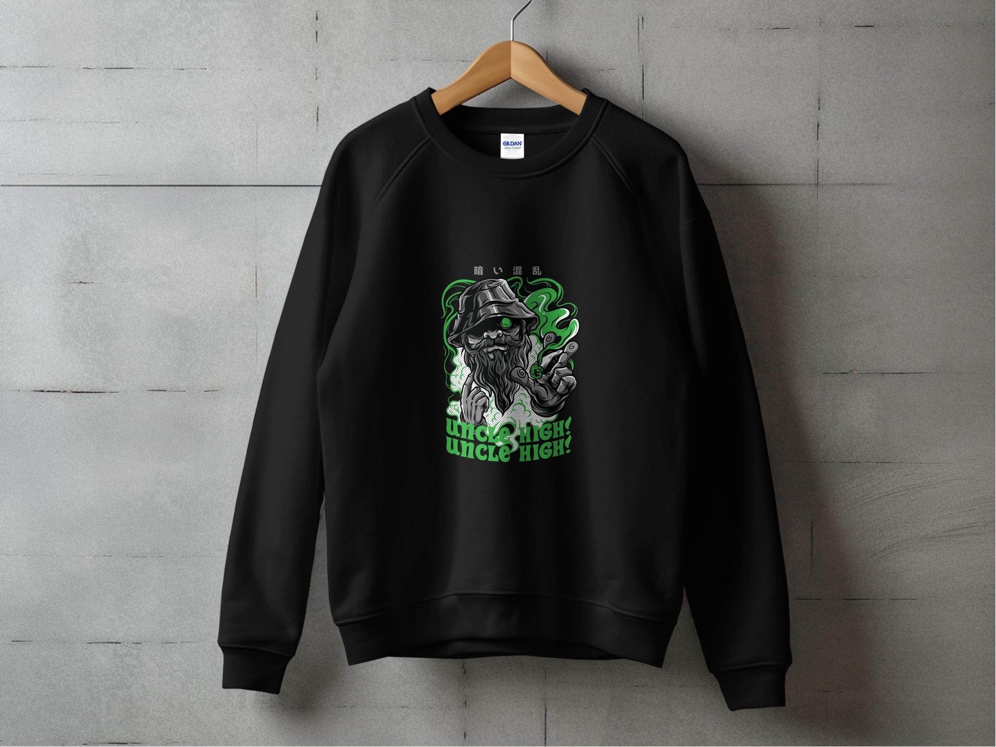 Uncle High Japanese Vector Art Sweater - Design & Vybe