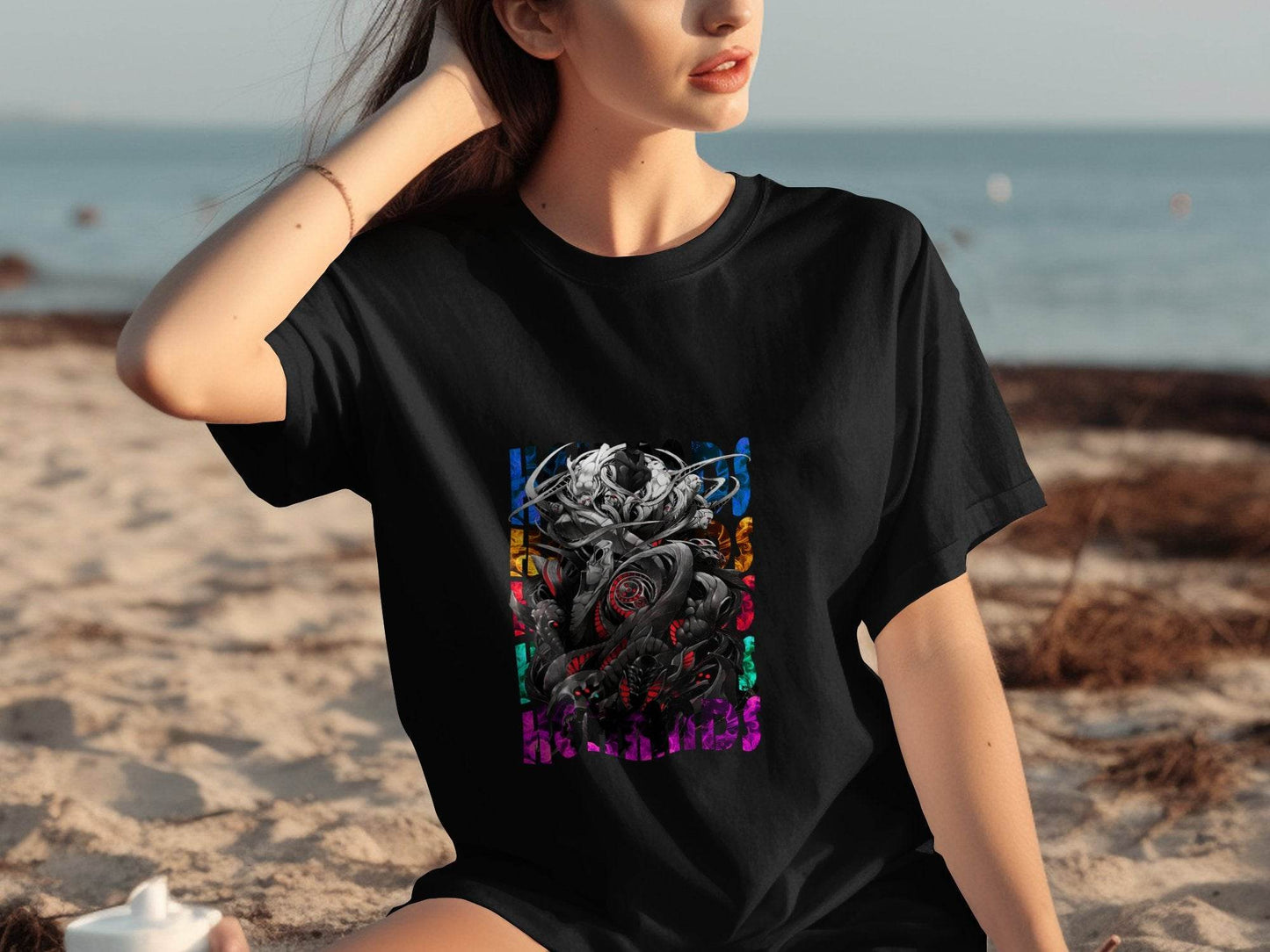 Complex Creature Design with Colorful Accents Premium T-Shirt - Design & Vybe