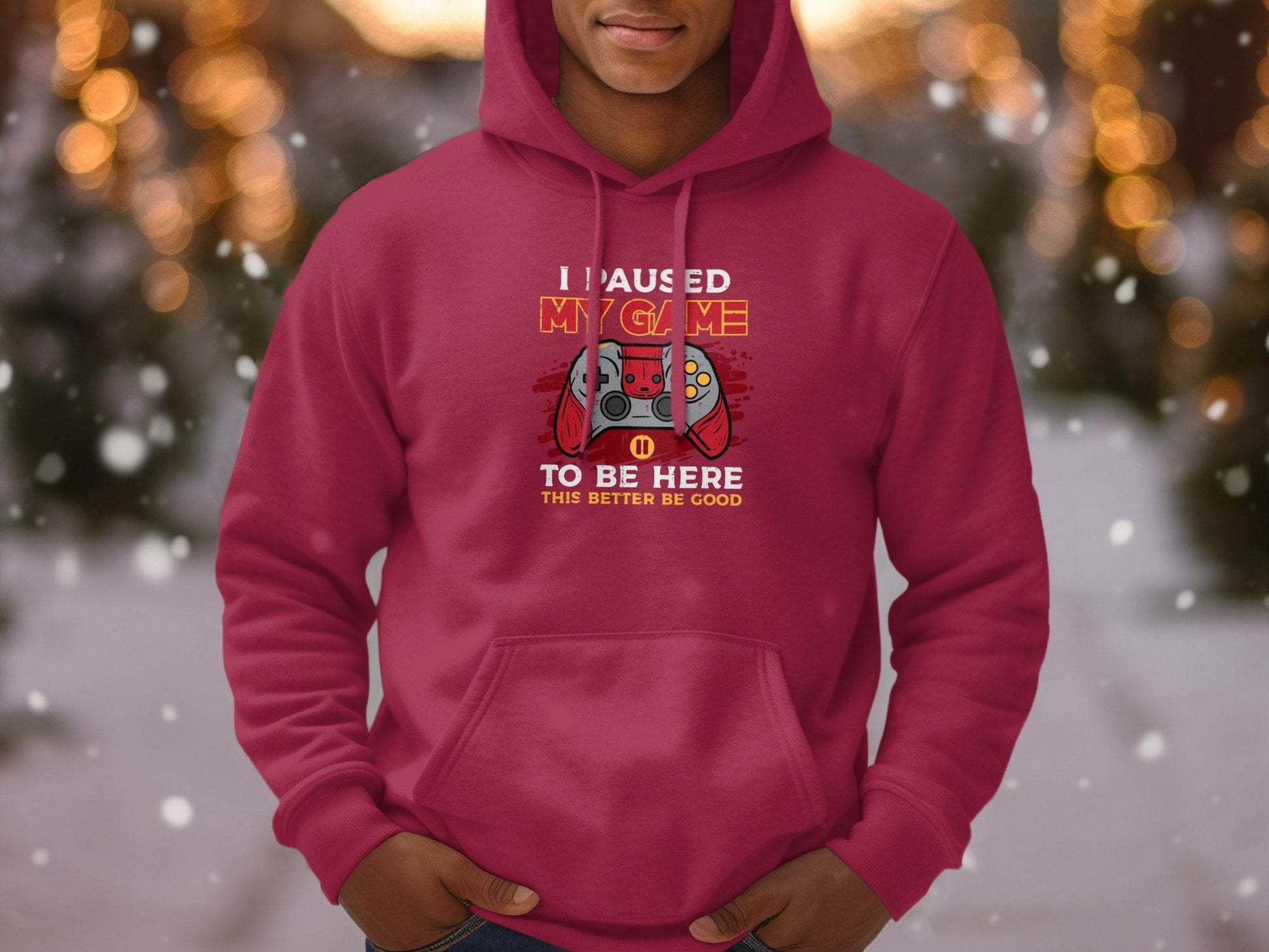 I Paused My Game To Be Here Gaming Controller Hoodie - Design & Vybe