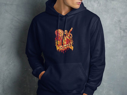 Predator Resting Atop Skulls Graphic Hoodie - Design & Vybe