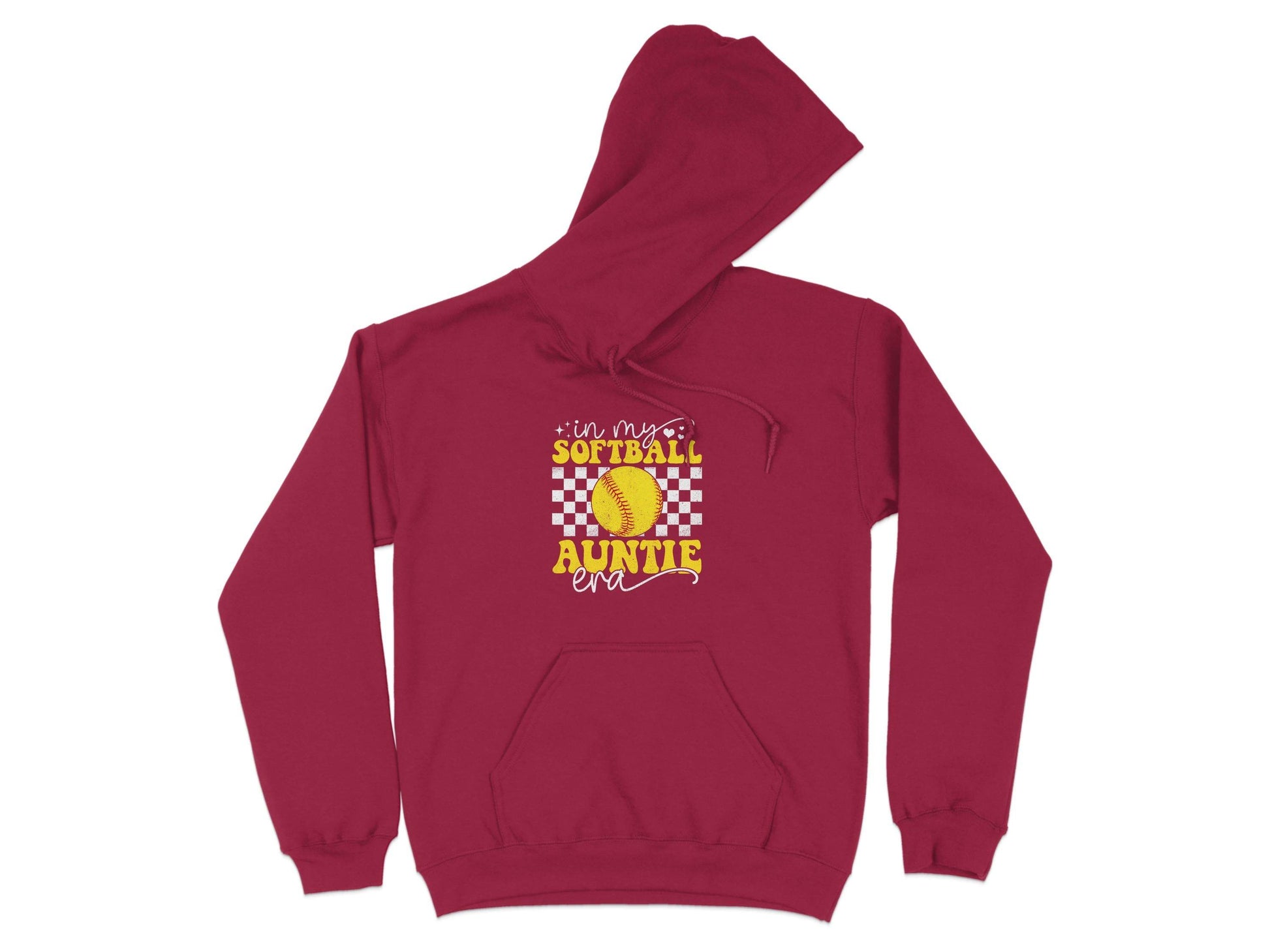 In My Softball Auntie Era Groovy Retro Proud Graphic Design Image Hoodie - Design & Vybe