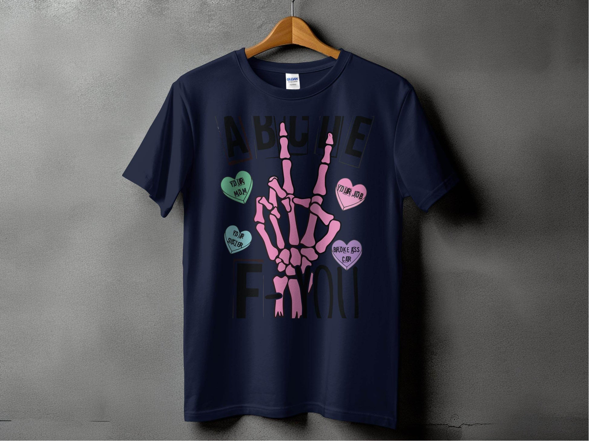 A Peace Sign Skeleton Design Graphic T-shirt product type