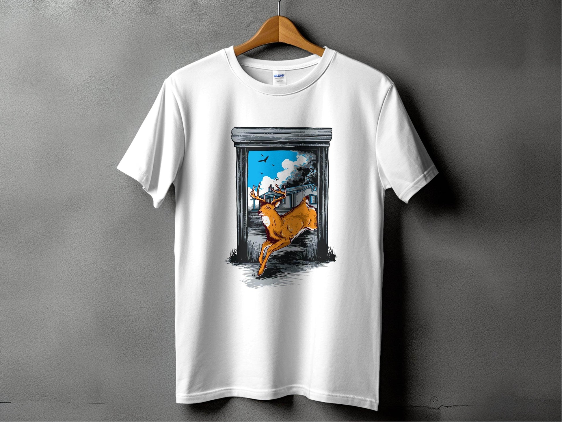 Wildlife Escape Deer Graphic T-Shirt - Design & Vybe
