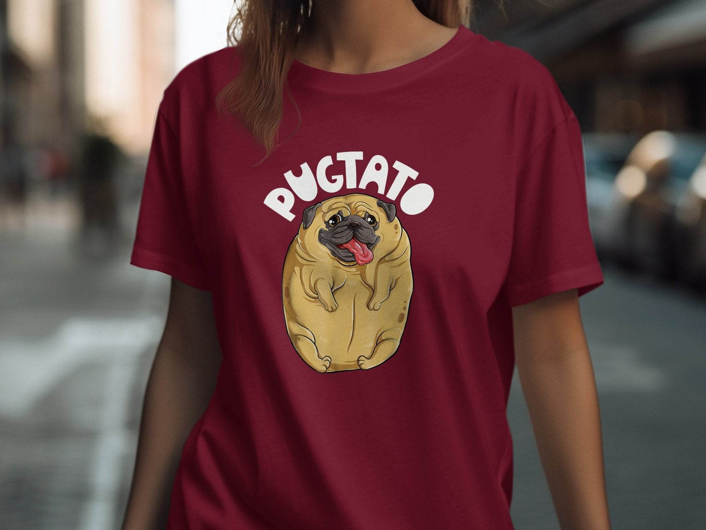 Cute Pugtato Pug Lover Design Graphic T-Shirt - Design & Vybe