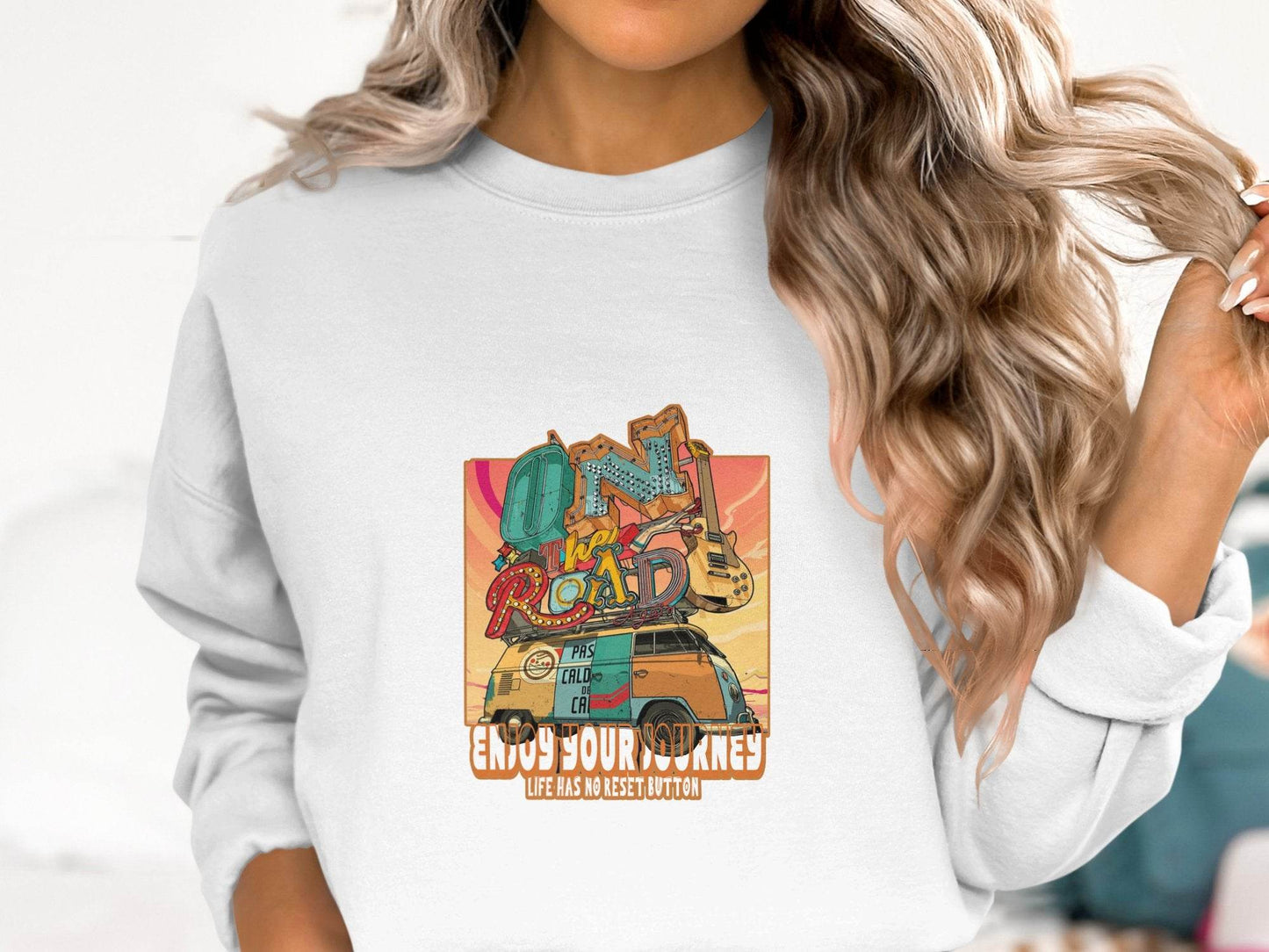 On The Road Again Travel Van Trip Artwork Sweater - Design & Vybe