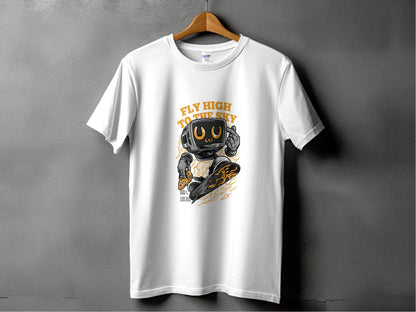 Fly High To The Sky Vintage Computer Ride T-Shirt - Design & Vybe