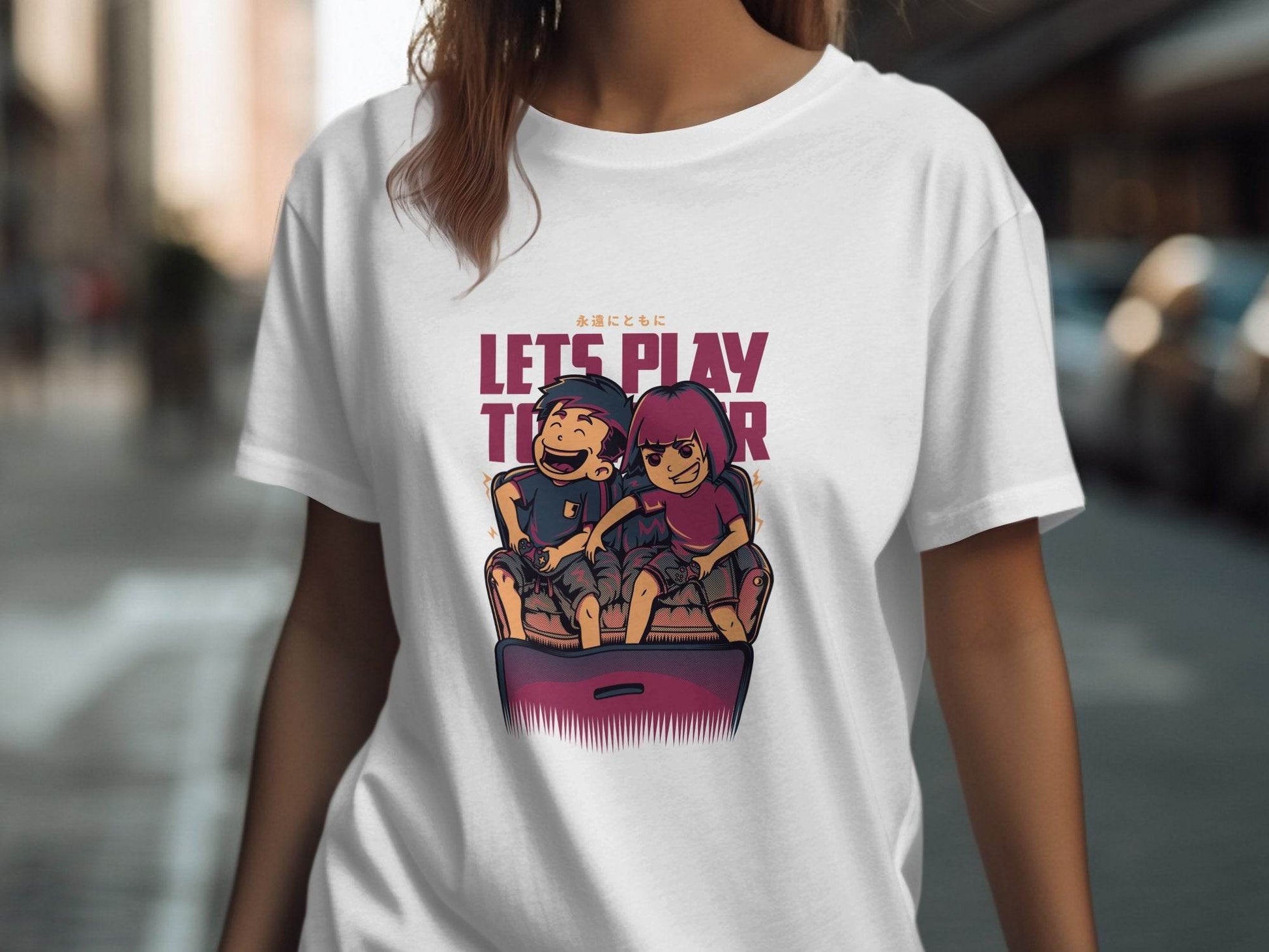 Lets Play Together Gaming Console Video Games T-Shirt - Design & Vybe