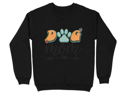 Dog Mom Retro Design Flower And Heart Arrow Graphic Sweater - Design & Vybe