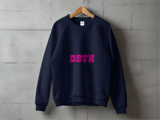 DBTK printed text on black sweatshirt product