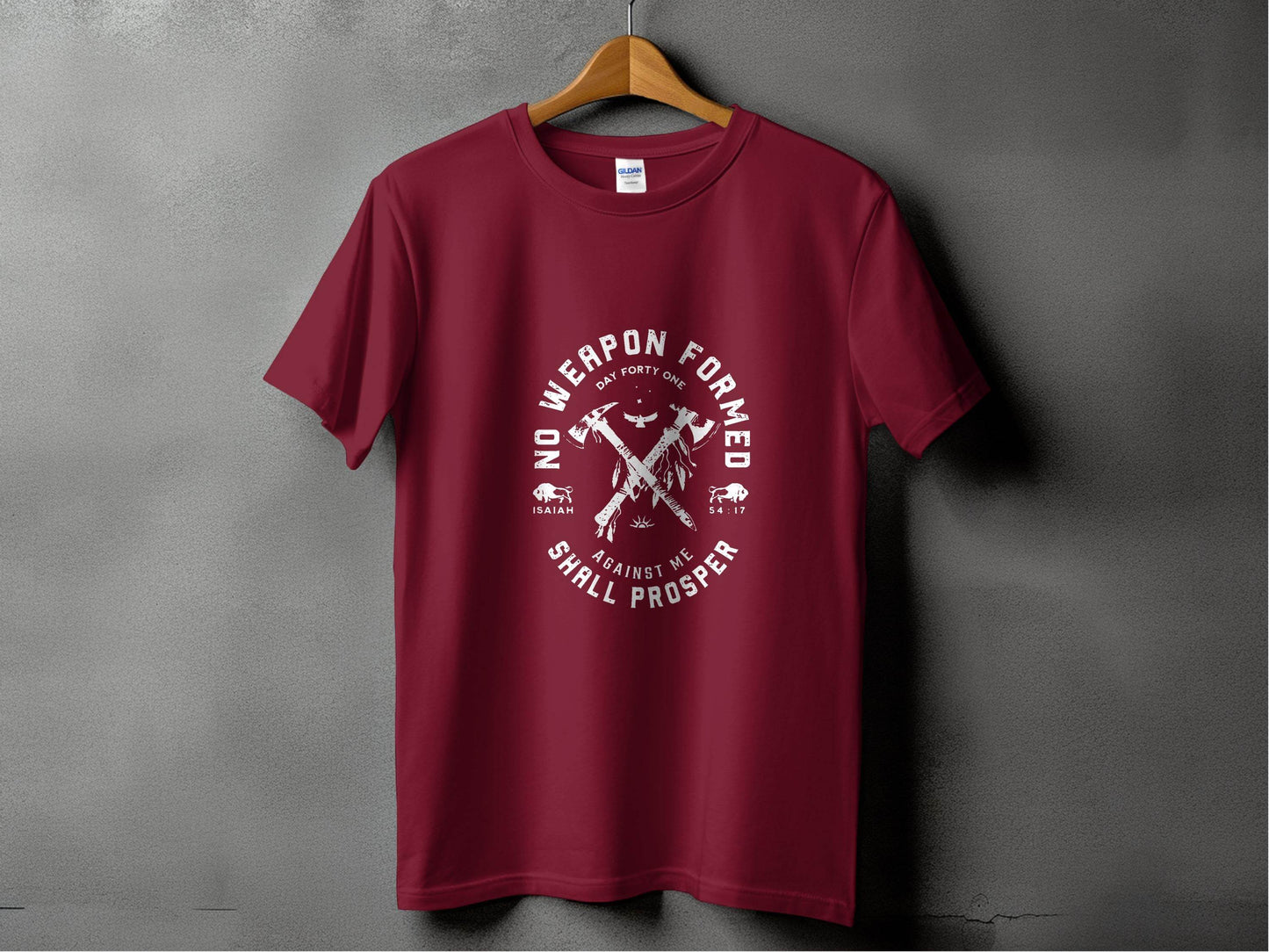 No Weapon Formed Against Me Shall Prosper Isaiah T-Shirt - Design & Vybe