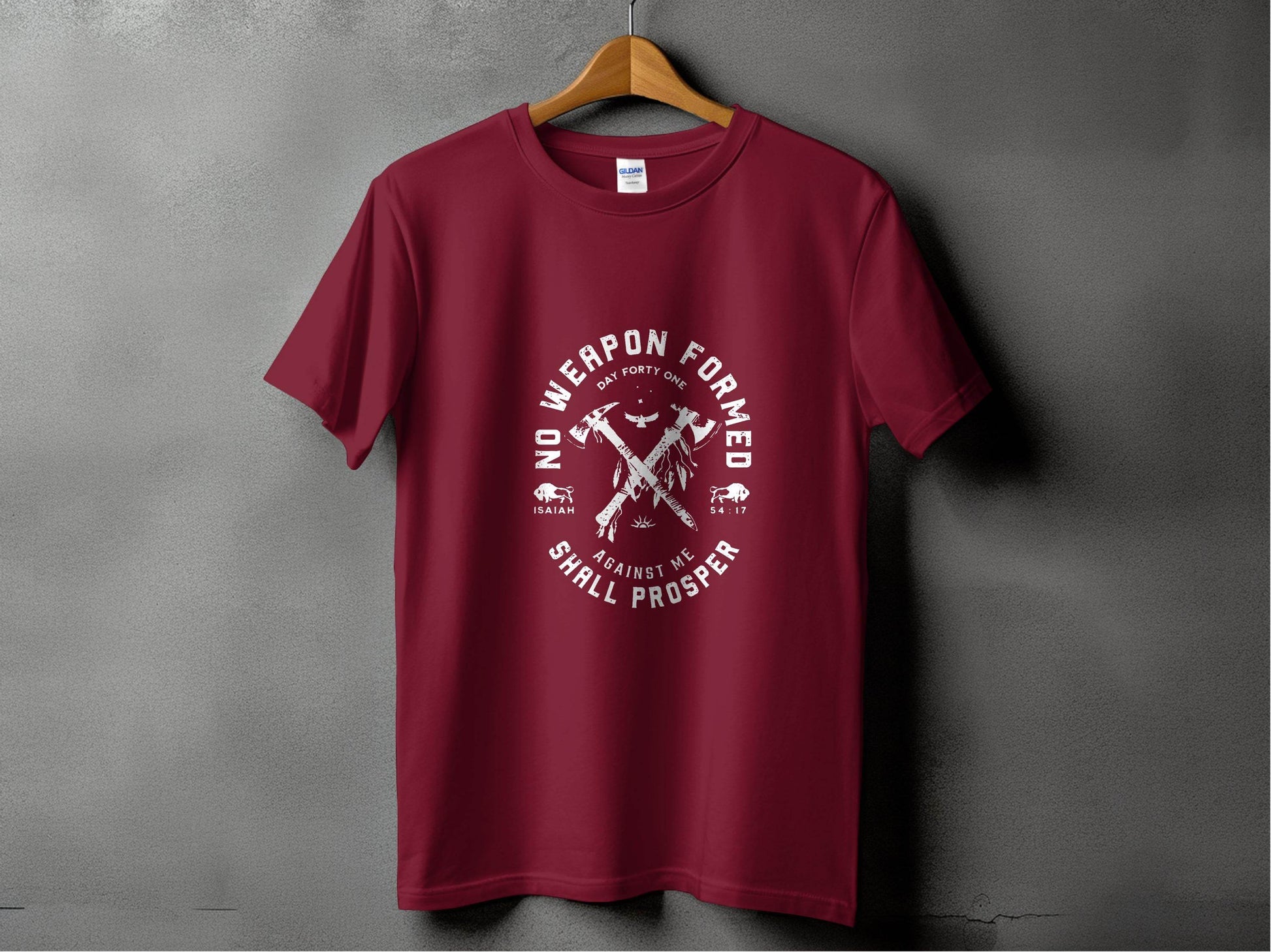 No Weapon Formed Against Me Shall Prosper Isaiah T-Shirt - Design & Vybe
