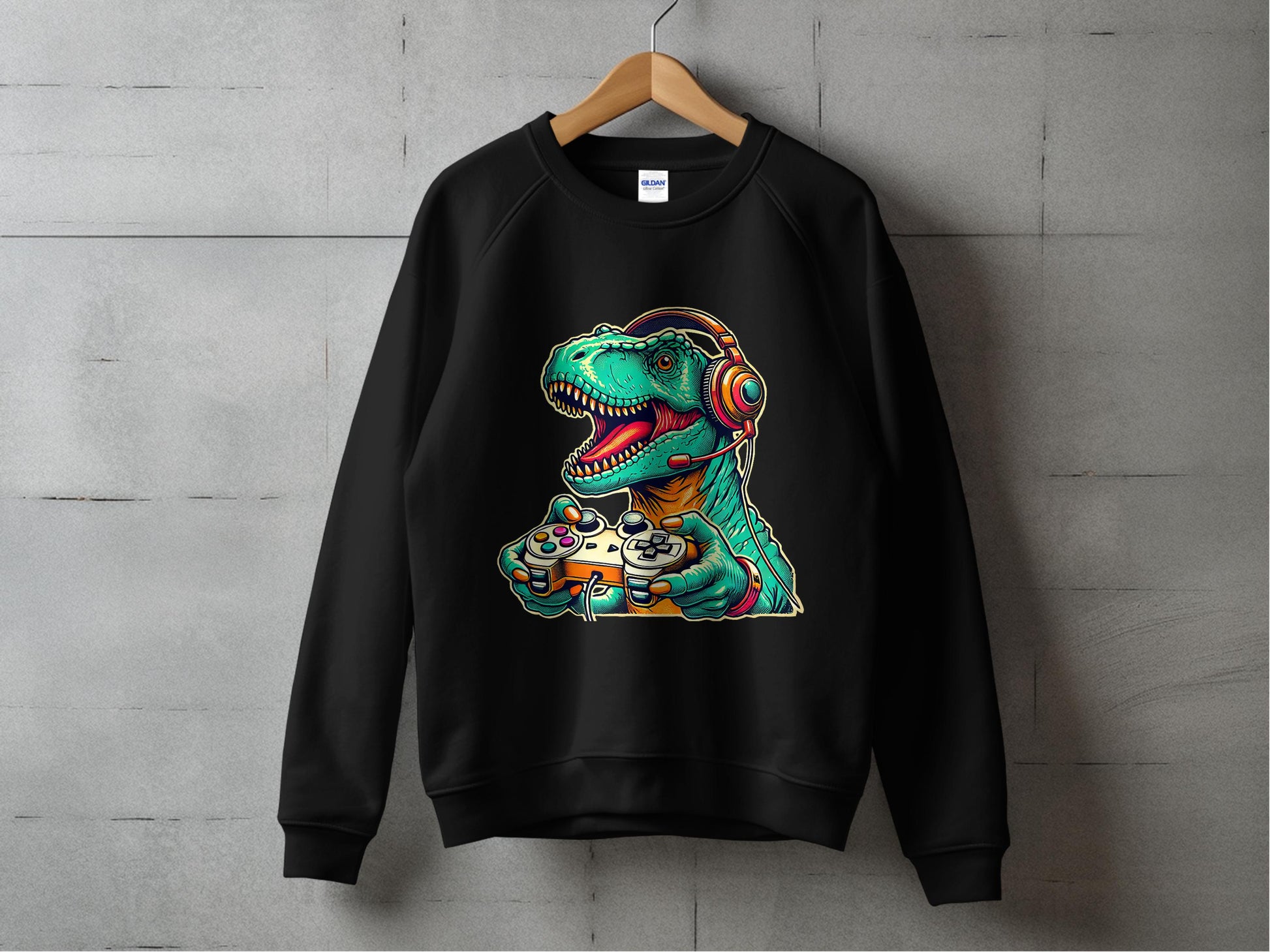 Dinosaur Gamer Sweatshirt Cool T-Rex Gaming Style product