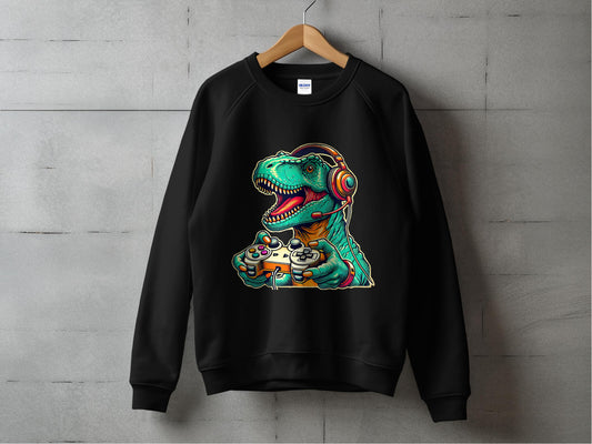 Dinosaur Gamer Sweatshirt Cool T-Rex Gaming Style product