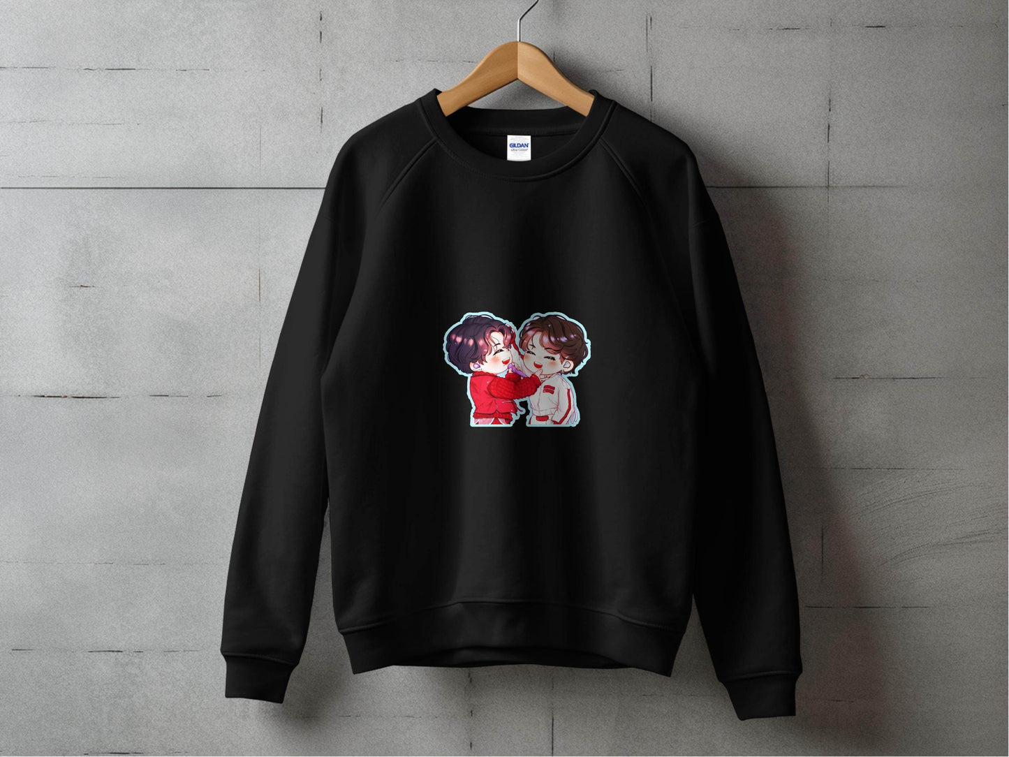 Cute Cartoon Smiling Together KPop Fan Art Hoodie - Design & Vybe
