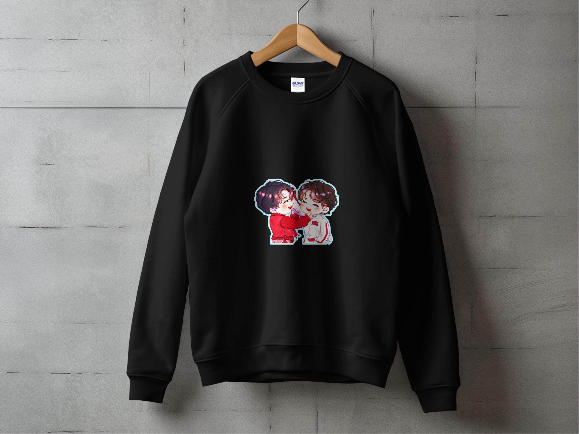 Cute Cartoon Smiling Together KPop Fan Art Hoodie - Design & Vybe