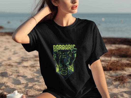 Stronger Like Hell Barbaric Warrior Graphic T-Shirt - Design & Vybe