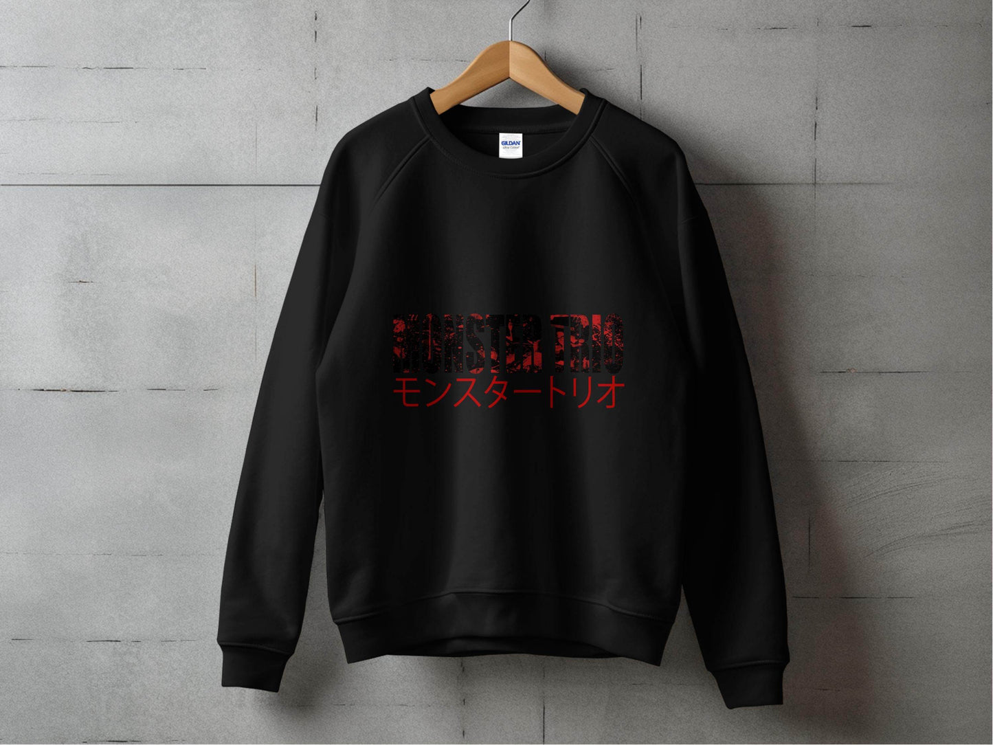 Monster Trio Japanese Text Design Fan Apparel Sweater - Design & Vybe