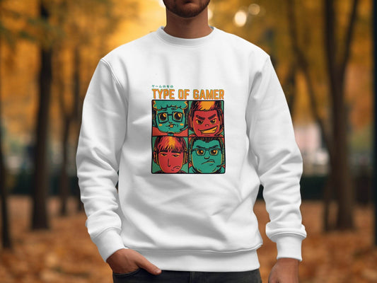 Type Of Gamer Video Gaming Four Styles Illustration Sweater - Design & Vybe