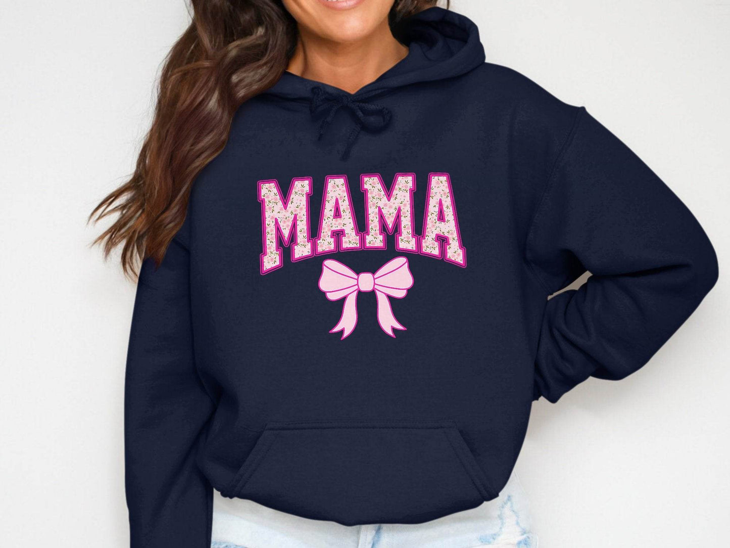 Floral Mama With Bow Graphic Design For Moms Hoodie - Design & Vybe