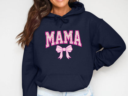 Floral Mama With Bow Graphic Design For Moms Hoodie - Design & Vybe