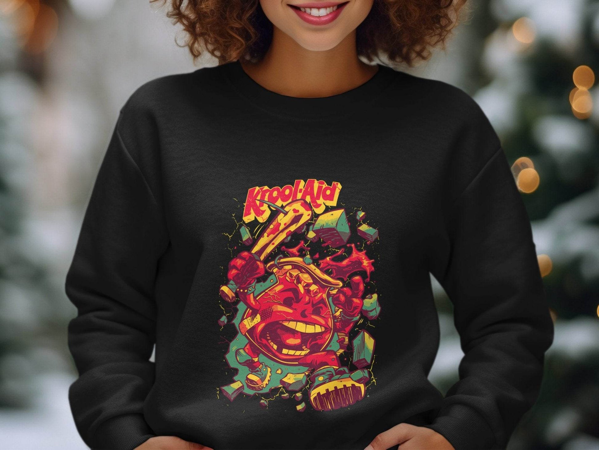 Kool-Aid Man Smashing Through Wall Graphic Design Sweater - Design & Vybe