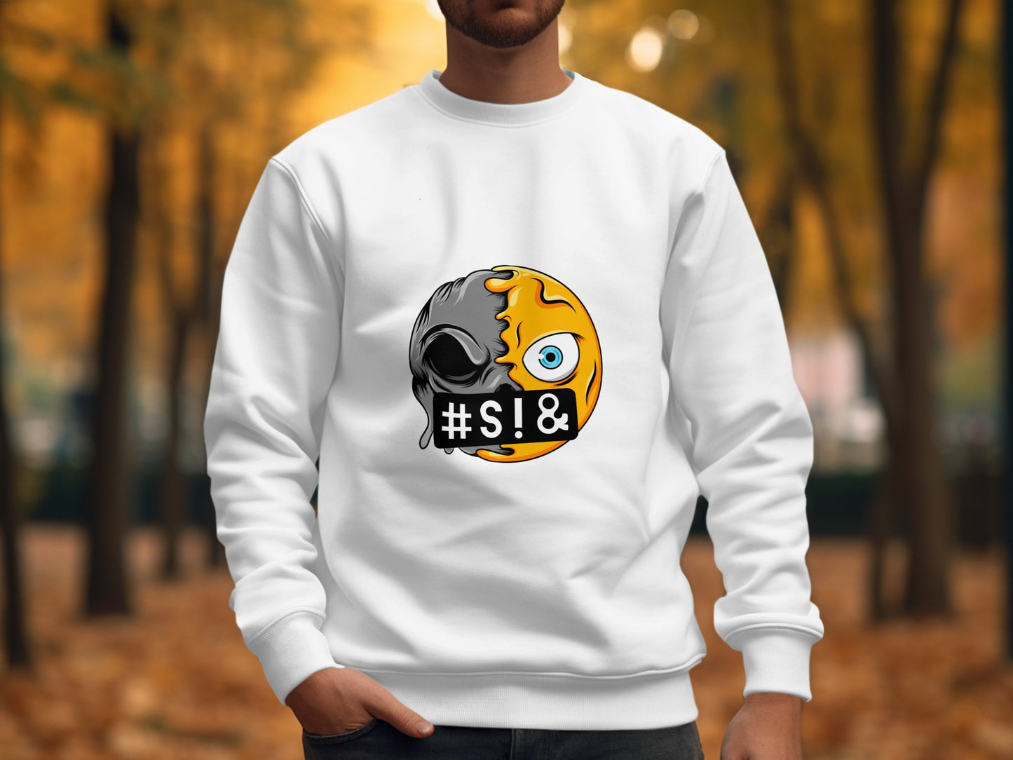 Unique Yin Yang Smiley Face Sweatshirt product
