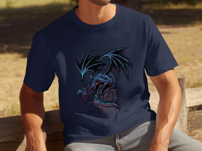 Fierce Dragon Graphic Print Design on Trendy T-Shirt - Design & Vybe