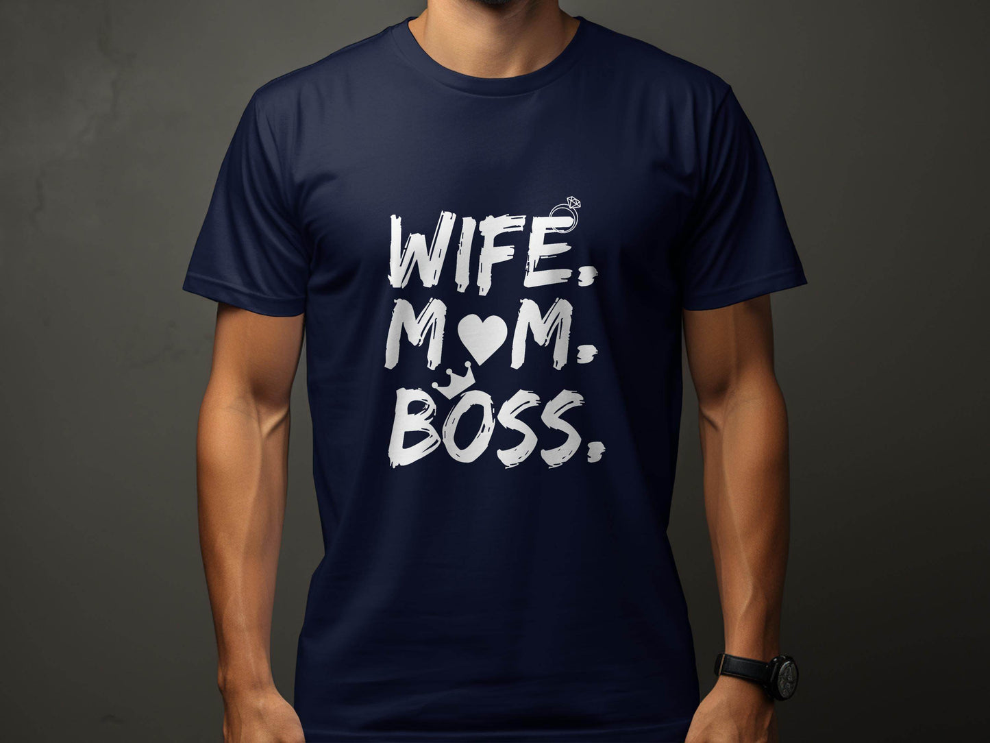 Wife Mom Boss Superwoman Design For Queens T-Shirt - Design & Vybe