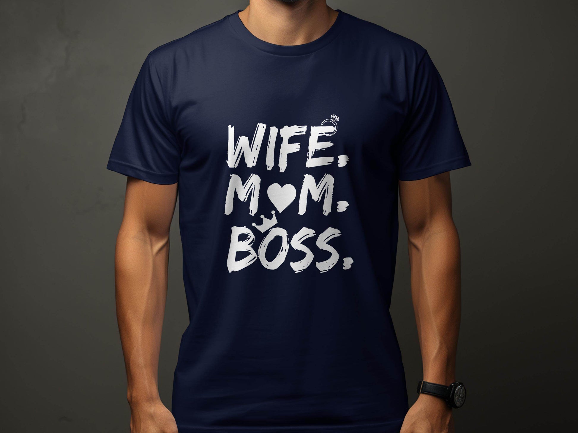 Wife Mom Boss Superwoman Design For Queens T-Shirt - Design & Vybe