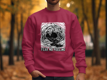 Fear No Feeling Artistic Graphic Sweater - Design & Vybe