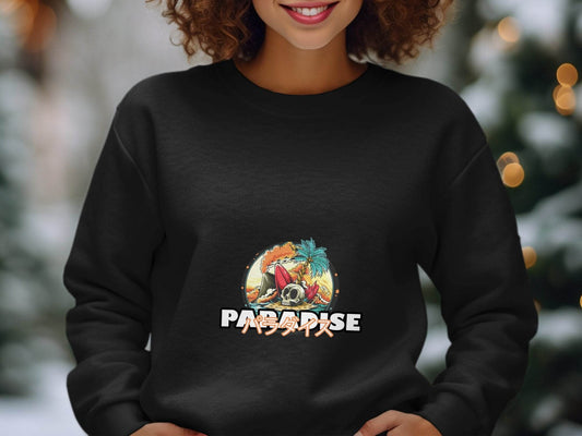 Paradise Skull Island With Surfboard Graphic Hoodie - Design & Vybe