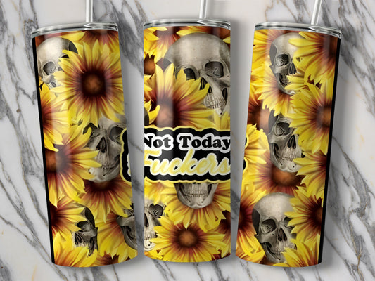 Sunflower Skull Design Not Today Insulated Tumbler product