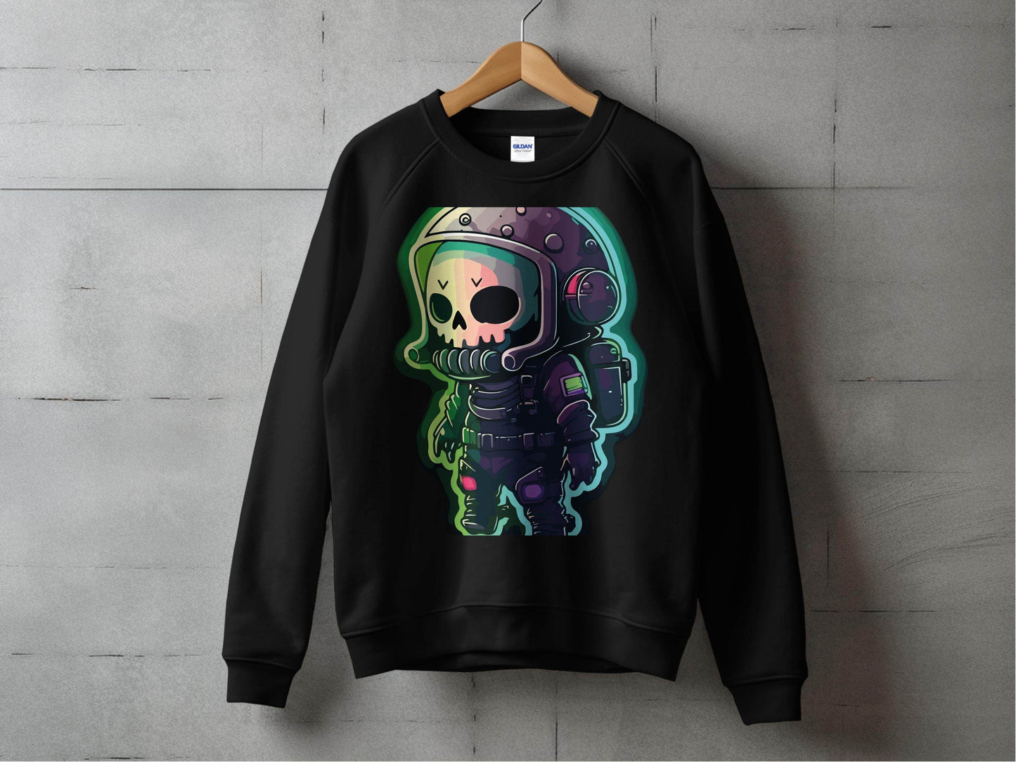 Futuristic Skull Astronaut Art Sweater - Design & Vybe
