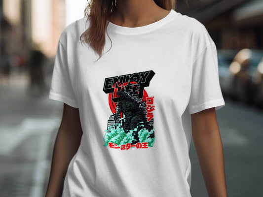 Enjoy Life Godzilla Monster King Of The Monsters T-Shirt - Design & Vybe