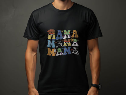 Colorful Mama Letters Cute Family Mama Life T-Shirt - Design & Vybe