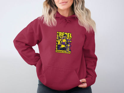 No Rules Rebel Image Graphic For Obrakada Hoodie - Design & Vybe
