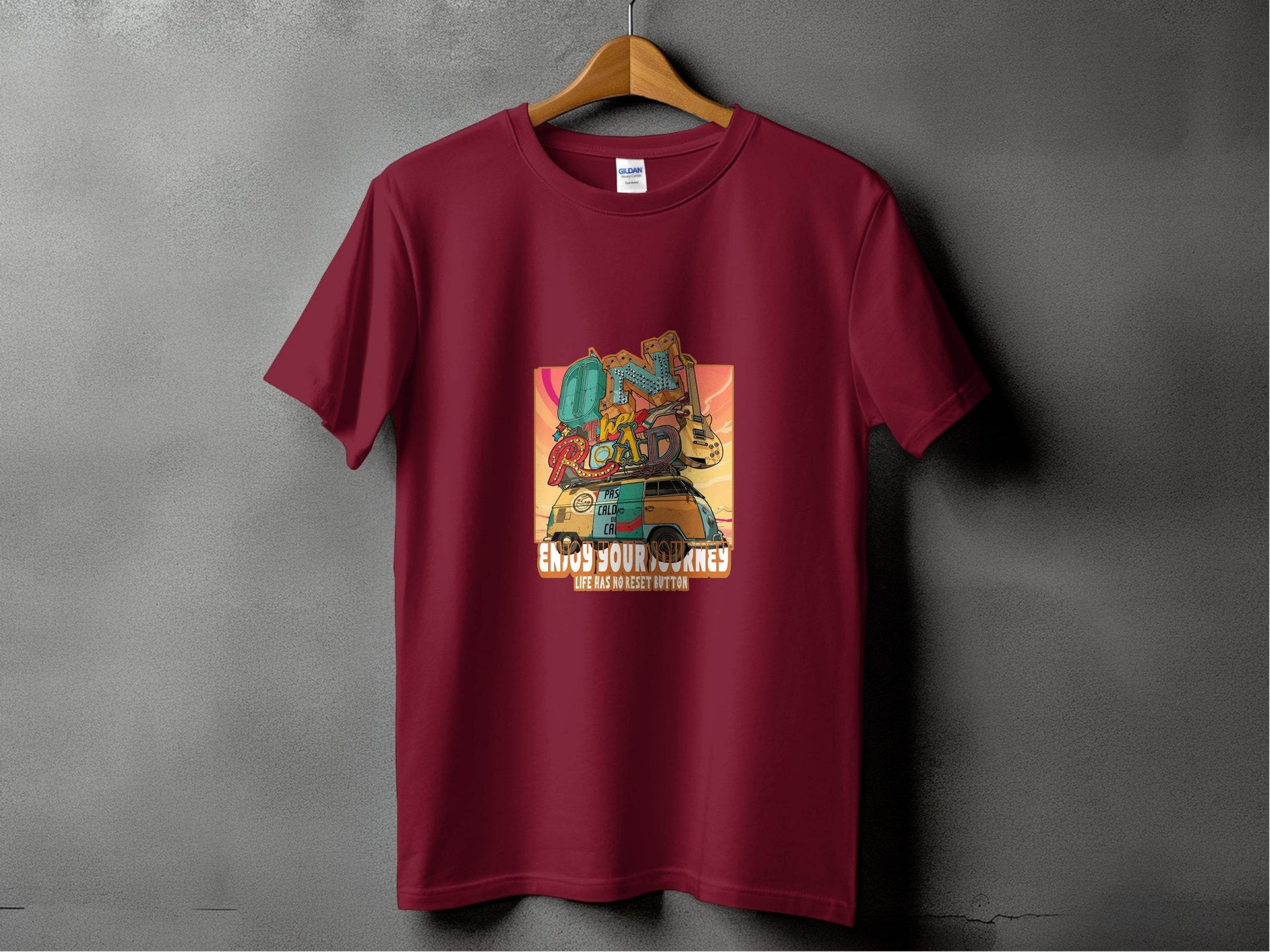 On The Road Again Travel Van Trip Artwork T-Shirt - Design & Vybe